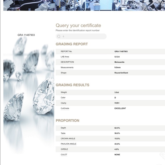 14k moissanite ring set with certificate - Picture 16 of 17